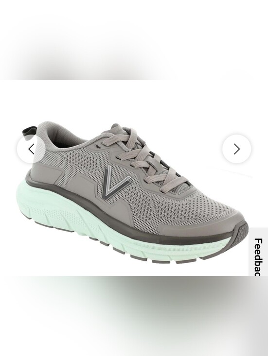 Vionic Shoes - Vionic Women's Walk Max Gray Knit Athletic Sneakers with Mint Sole Size 7
